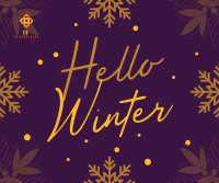 Snowy Winter Greeting Facebook Post Image Preview