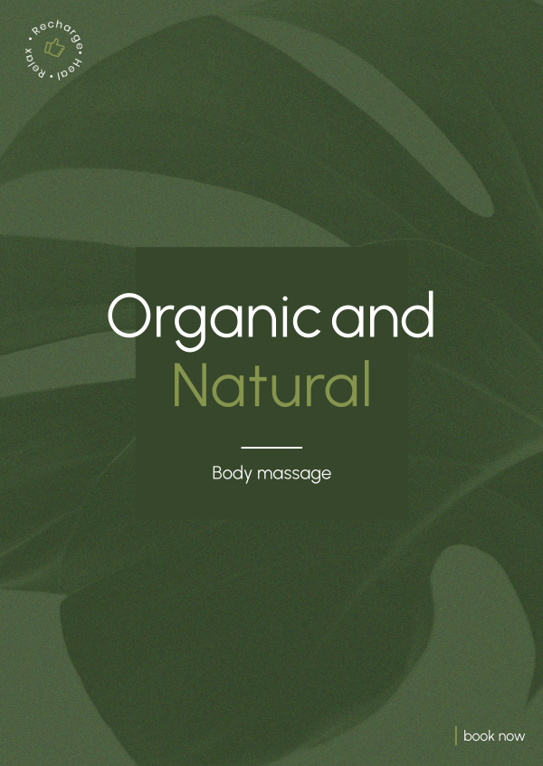 Organic Body Massage Poster Design Image Preview