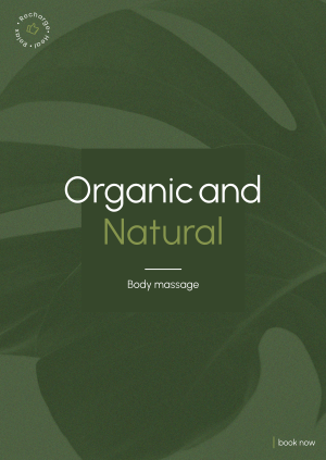 Organic Body Massage Poster