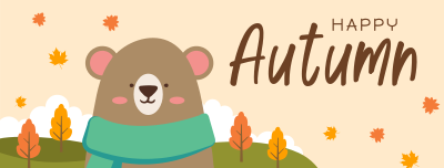 Bear in Autumn Facebook cover Image Preview