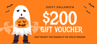 Trick or Treat Ghost Gift Certificate Design