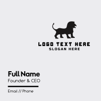 Lion Silhouette Business Card Design