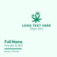 Medicinal Marijuana Leaves Business Card Design