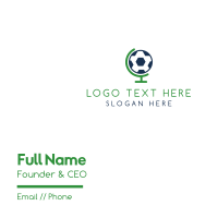 Soccer World Global Ball Business Card Design