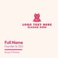 Yoga Cat Guru Business Card Design