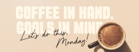 Coffee Motivation Quote Facebook Cover Design