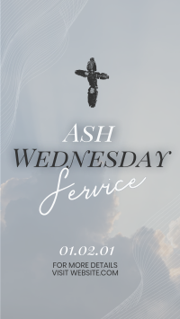 Cloudy Ash Wednesday  YouTube Short Design