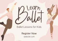 Kids Ballet Lessons Postcard Image Preview