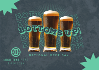 Bottoms Up this Beer Day Postcard Design