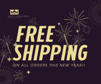 Free Shipping Sparkles Facebook Post Design