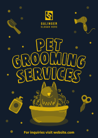 Grooming Services Poster Design