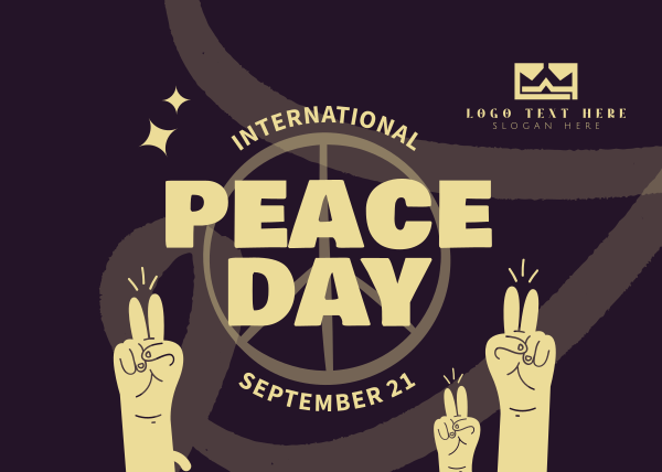 Peace Day Postcard Design