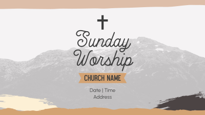 Church Sunday Worship Facebook event cover Image Preview