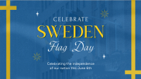 Commemorative Sweden Flag Day Facebook Event Cover Design
