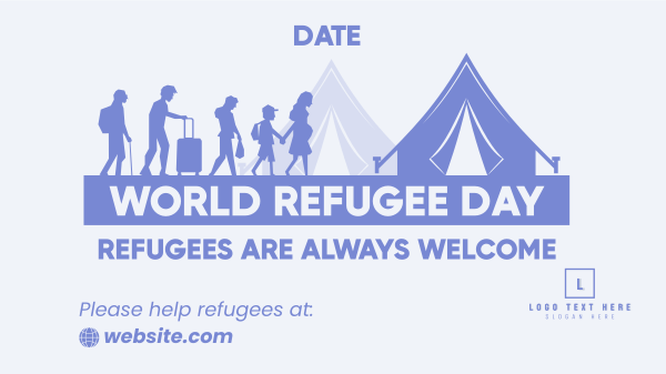 Refugee Day Facts Facebook Event Cover Design