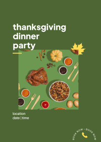 Thanksgiving Dinner Party Poster Design