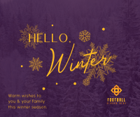 Minimalist Winter Greeting Facebook Post Design