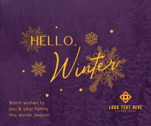 Minimalist Winter Greeting Facebook post Image Preview