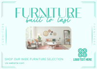 Quality Furniture Sale Postcard Image Preview