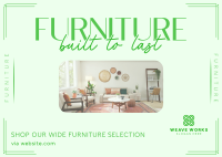 Quality Furniture Sale Postcard Image Preview