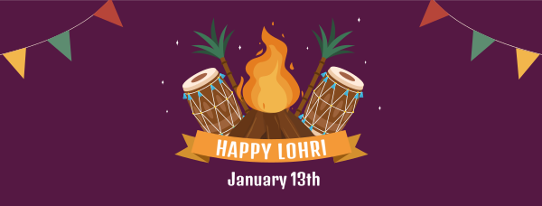 Happy Lohri Facebook Cover Design Image Preview