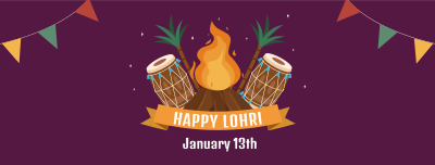 Happy Lohri Facebook cover Image Preview