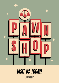 Pawn Shop Retro Flyer Design