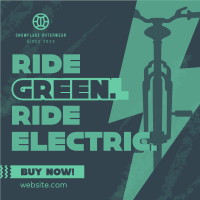Green Ride E-bike Linkedin Post Design
