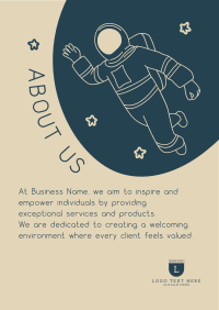 About Us Astronaut Flyer Design