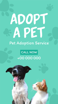 Pet Adoption Service Facebook Story Design