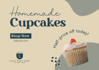 Cupcake Sale Postcard Design