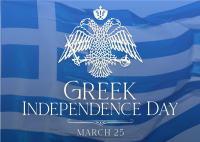 Traditional Greek Independence Day Postcard Design