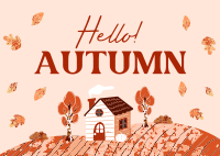 Autumn is Calling Postcard Design