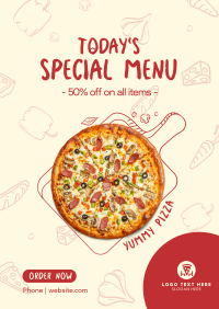 Today's Special Pizza Flyer Image Preview