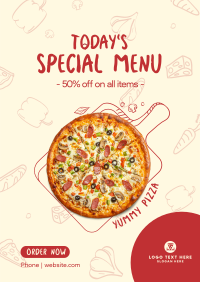 Today's Special Pizza Flyer Image Preview