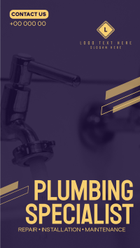 Plumbing Specialist YouTube short Image Preview