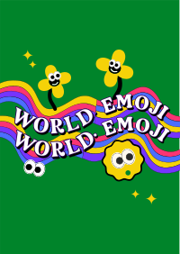 Psychedelic Emoji Flyer Design