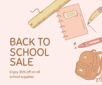 Back to School Sale Facebook Post Design