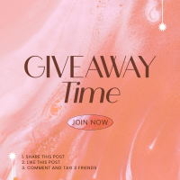 Giveaway Time Announcement Instagram Post Design
