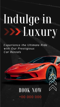 Luxurious Car Rental Service YouTube short Image Preview