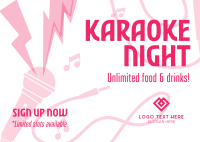 Karaoke Night Postcard Image Preview