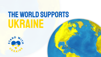 The World Supports Ukraine Zoom Background Design