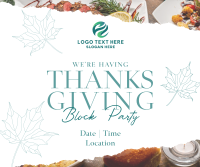 Elegant Thanksgiving Party Facebook post Image Preview
