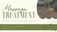 Spa Massage Treatment Facebook Event Cover Design