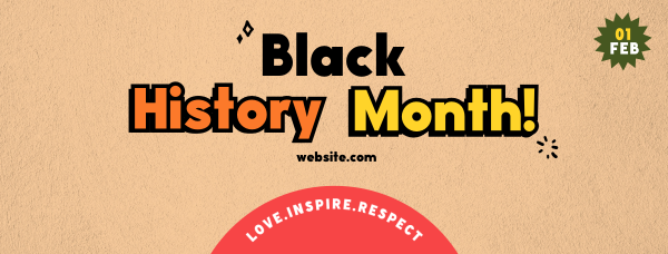 Funky Black History Facebook Cover Design Image Preview