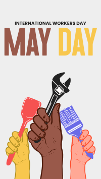 Celebrate Our Heroes on May Day Instagram Story Design