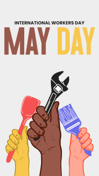 Celebrate Our Heroes on May Day Instagram story Image Preview