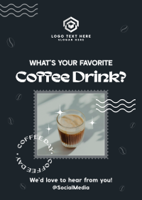 Quirky Coffee Drink Poster Design