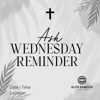 Ash Wednesday Reminder Instagram post Image Preview