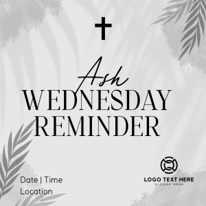 Ash Wednesday Reminder Instagram post Image Preview